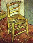 Pipe Paintings - Vincent's Chair with His Pipe by Vincent van Gogh
